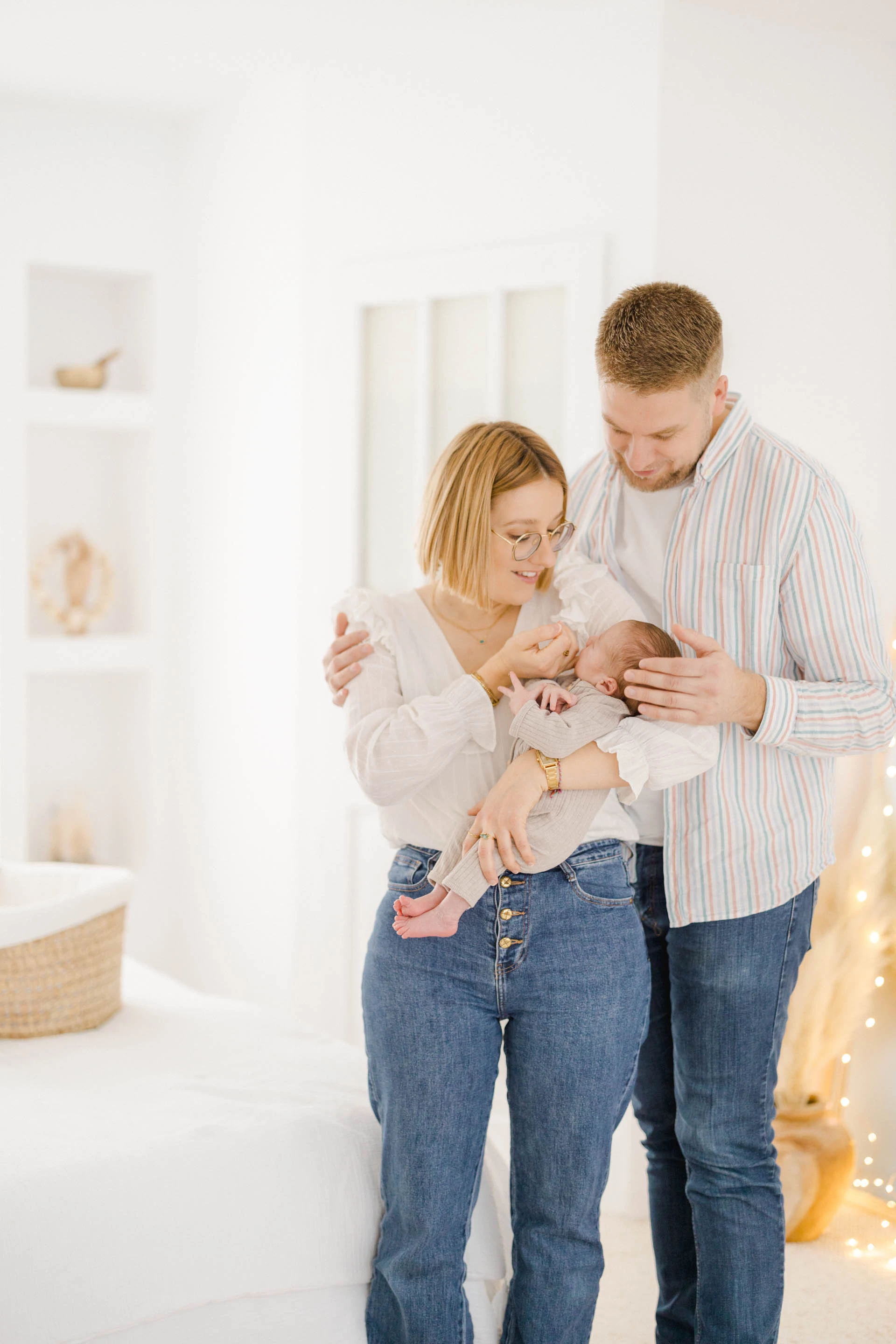 bonheur main jeans enfant gris